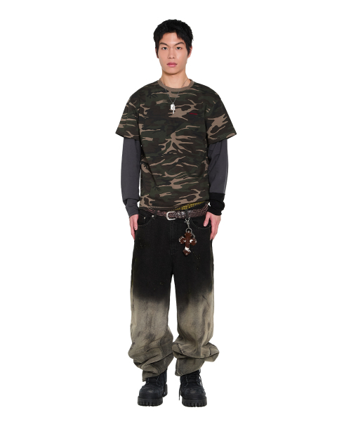 AAKAM(アーカム)の「Camouflage layered Long Sleeve (Khaki)(Tシャツ/カットソー・レディース・その他・1/2)」の12枚目の写真