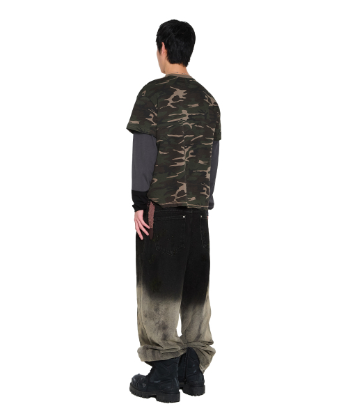 AAKAM(アーカム)の「Camouflage layered Long Sleeve (Khaki)(Tシャツ/カットソー・レディース・その他・1/2)」の3枚目の写真