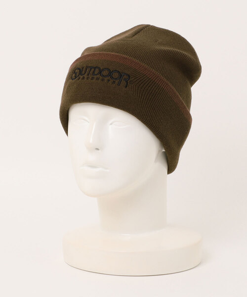 OUTDOOR PRODUCTS(アウトドアプロダクツ)の「【OUTDOOR PRODUCTS】492-004A アクリルWワッチ(ニットキャップ/ビーニー・メンズ・ブラック/カーキ・FREE)」の2枚目の写真