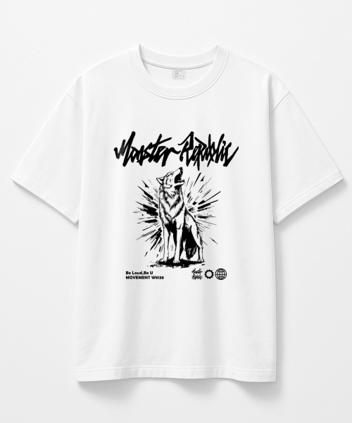 MONSTER REPUBLIC(モンスターリパブリック)の「ハウリングブラックTシャツホワイト_W8138(Tシャツ/カットソー・レディース・その他・X-LARGE/SMALL/MEDIUM/LARGE)」の1枚目の写真
