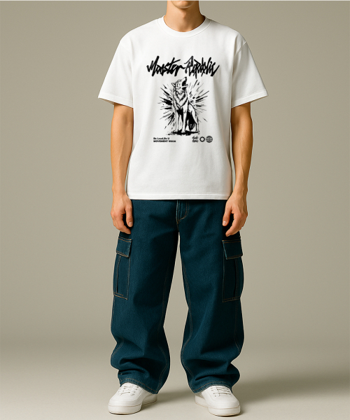 MONSTER REPUBLIC(モンスターリパブリック)の「ハウリングブラックTシャツホワイト_W8138(Tシャツ/カットソー・レディース・その他・X-LARGE/SMALL/MEDIUM/LARGE)」の2枚目の写真