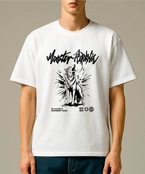 MONSTER REPUBLIC(モンスターリパブリック)の「ハウリングブラックTシャツホワイト_W8138(Tシャツ/カットソー・レディース・その他・X-LARGE/SMALL/MEDIUM/LARGE)」の4枚目の写真