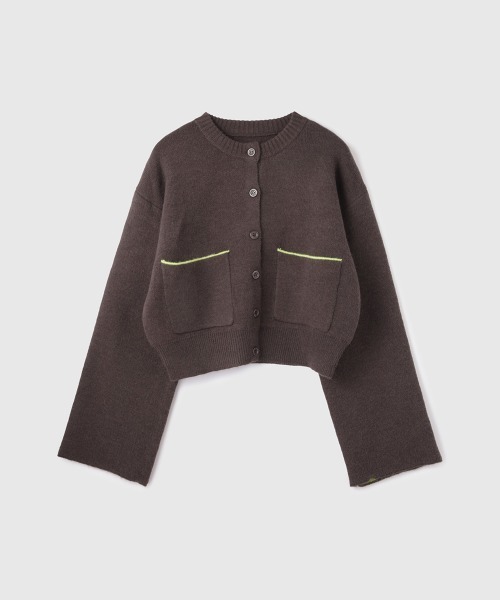 VICKY（ビッキー）の「アルパカタッチダブルフェイスニットカーディガン≪手洗い可能≫（カーディガン/ボレロ・レディース・ブラック/ダークグレー・M）」の13枚目の写真