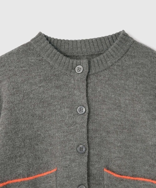 VICKY（ビッキー）の「アルパカタッチダブルフェイスニットカーディガン≪手洗い可能≫（カーディガン/ボレロ・レディース・ブラック/ダークグレー・M）」の22枚目の写真