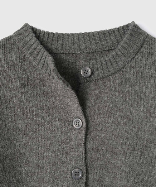 VICKY（ビッキー）の「アルパカタッチダブルフェイスニットカーディガン≪手洗い可能≫（カーディガン/ボレロ・レディース・ブラック/ダークグレー・M）」の21枚目の写真