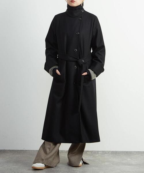 定番】圧縮メルトンスタンドカラーコート（その他アウター）｜SOFFITTO
