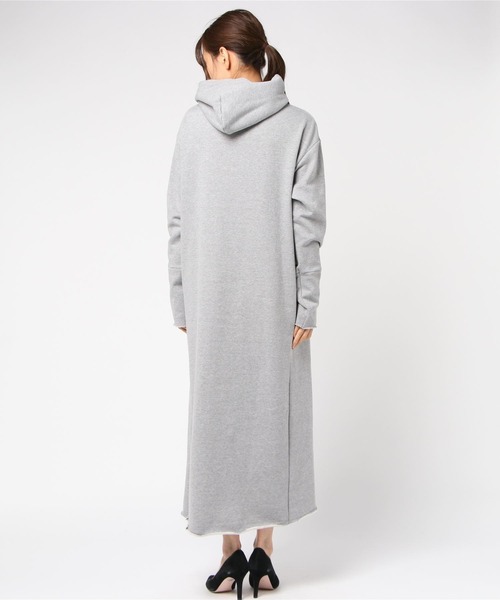 ROYAL FLASH（ロイヤルフラッシュ）の「KALNA/カルナ/裏毛コットンフードワンピース（ワンピース・レディース・ブラック/グレー・38）」の7枚目の写真