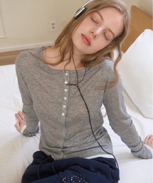 Birthday room | バイカラーシアーリブカーディガン/Two-tone sheer rib cardigan(カーディガン/ボレロ)