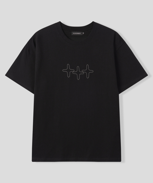 BLACK MOMENT（ブラックモーメント）の「ラインアートグラフィック半袖Tシャツ[ブラック]（Tシャツ/カットソー・メンズ・ブラック・SMALL/MEDIUM/LARGE）」の2枚目の写真
