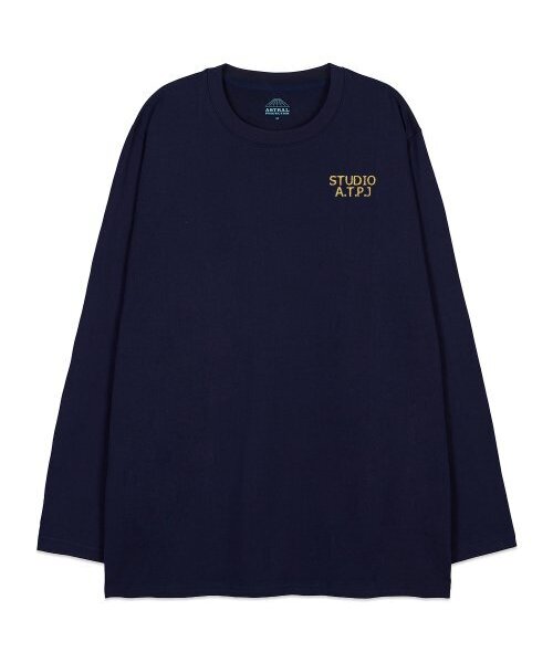 ASTRAL PROJECTION（アストラルプロジェクション）の「エイピスタジオ ビギン オーバーサイズ ロングスリーブTシャツ_ネイビー（Tシャツ/カットソー・メンズ・その他・LARGE/MEDIUM/X-LARGE/XX-LARGE）」の2枚目の写真