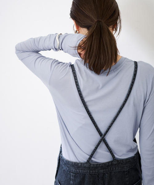 FRAMeWORK（フレームワーク）の「≪追加≫HTシアーロングTee NEW 2（Tシャツ/カットソー・レディース・スカイブルー/ブラック系その他/ホワイト/イエロー・FREE）」の18枚目の写真