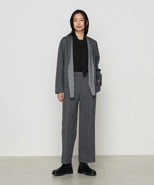 COMME CA（コムサ）の「〔 Sサイズ 〕リバーシブル ウールリバーツイード調 リバー羽織り（その他アウター・レディース・ブラック/トップグレー・5号）」の9枚目の写真