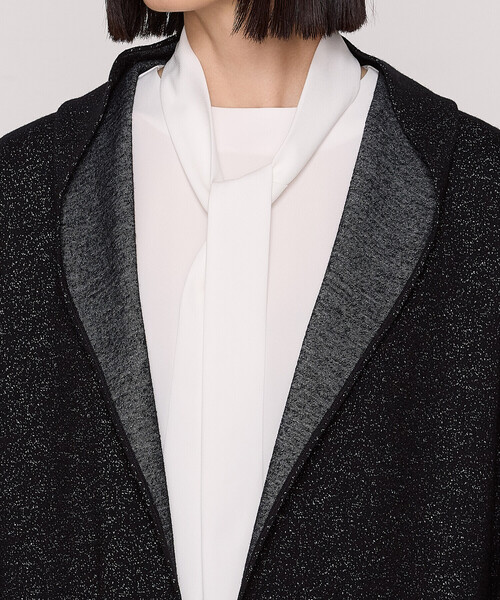 COMME CA（コムサ）の「〔 Sサイズ 〕リバーシブル ウールリバーツイード調 リバー羽織り（その他アウター・レディース・ブラック/トップグレー・5号）」の18枚目の写真