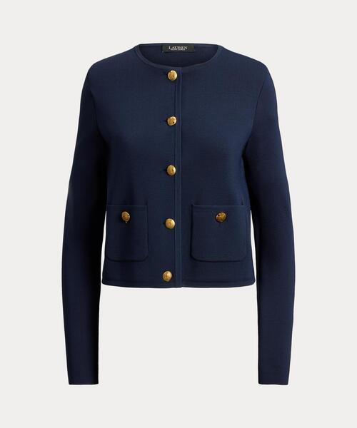 LAUREN RALPH LAUREN（ローレン ラルフ ローレン）の「クロップド クルーネック セーター ジャケット（その他アウター・レディース・ネイビー系1・XS/S/M）」の8枚目の写真