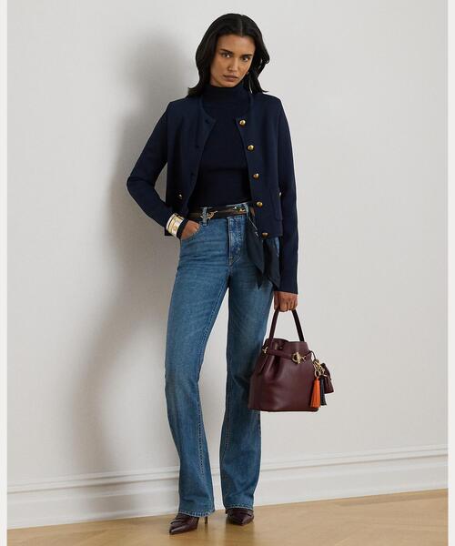 LAUREN RALPH LAUREN（ローレン ラルフ ローレン）の「クロップド クルーネック セーター ジャケット（その他アウター・レディース・ネイビー系1・XS/S/M）」の7枚目の写真