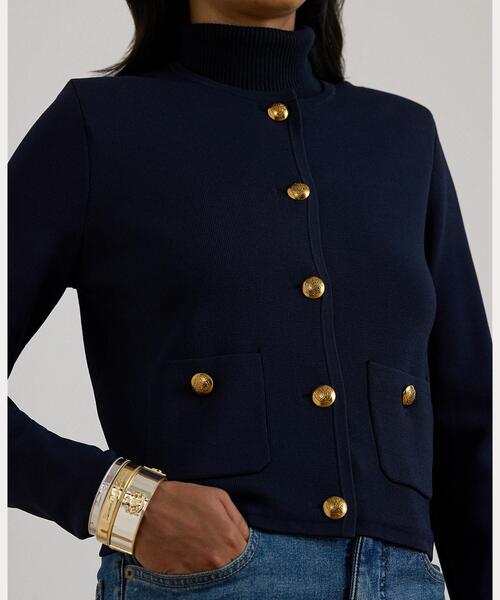 LAUREN RALPH LAUREN（ローレン ラルフ ローレン）の「クロップド クルーネック セーター ジャケット（その他アウター・レディース・ネイビー系1・XS/S/M）」の5枚目の写真