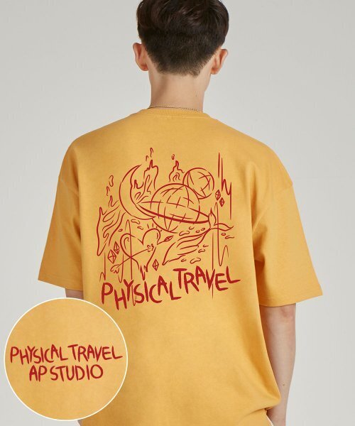 ASTRAL PROJECTION(アストラルプロジェクション)の「ホワイトフィジカルトラベルラウンドネック15番手コットン半袖Tシャツ_チェダー(Tシャツ/カットソー・メンズ・その他・LARGE/X-LARGE)」の1枚目の写真