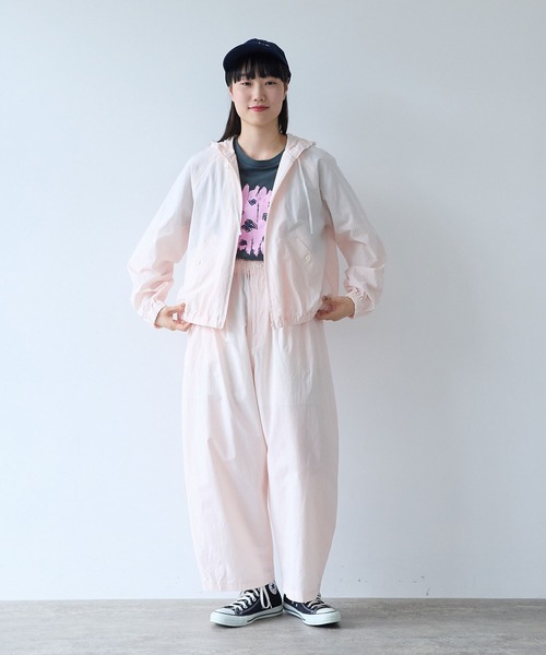 bulle de savon（ビュルデサボン）の「コットン/キュプラ 高密度ブロード hoodie ブルゾン（ブルゾン・レディース・アイボリー/ピンク・FREE）」の9枚目の写真