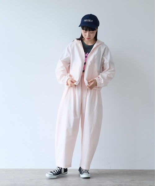 bulle de savon（ビュルデサボン）の「コットン/キュプラ 高密度ブロード hoodie ブルゾン（ブルゾン・レディース・アイボリー/ピンク・FREE）」の12枚目の写真