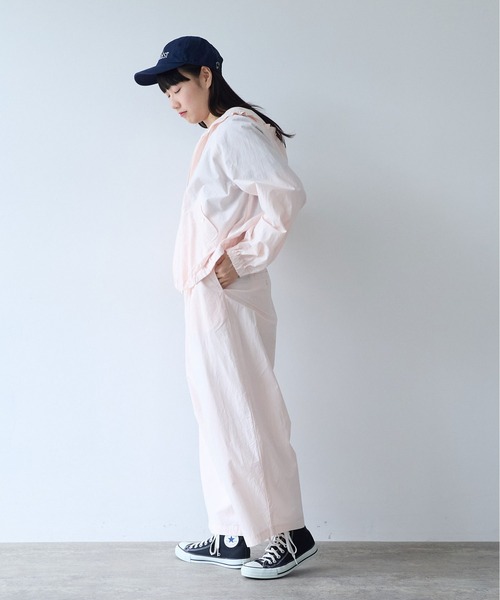 bulle de savon（ビュルデサボン）の「コットン/キュプラ 高密度ブロード hoodie ブルゾン（ブルゾン・レディース・アイボリー/ピンク・FREE）」の14枚目の写真