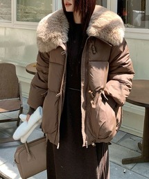 エコファーカラー 中綿オーバーサイズジャケット