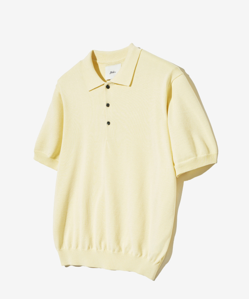 YALE(イェール)の「スーピマコットン 半袖ポロニット ライトイエロー(Tシャツ/カットソー・レディース・その他・LARGE/MEDIUM/SMALL/X-LARGE)」の1枚目の写真