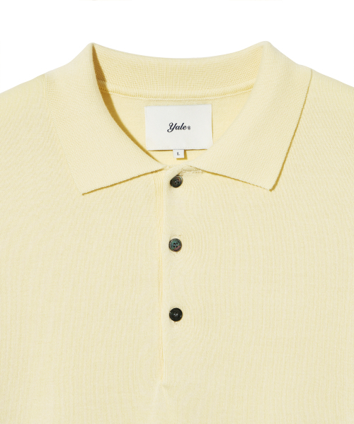 YALE(イェール)の「スーピマコットン 半袖ポロニット ライトイエロー(Tシャツ/カットソー・レディース・その他・LARGE/MEDIUM/SMALL/X-LARGE)」の5枚目の写真