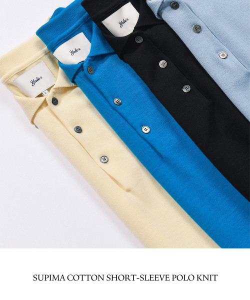 YALE(イェール)の「スーピマコットン 半袖ポロニット ライトイエロー(Tシャツ/カットソー・レディース・その他・LARGE/MEDIUM/SMALL/X-LARGE)」の7枚目の写真