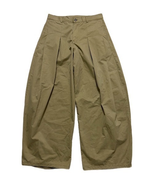 Chikashitsu +(チカシツプラス)の「【Chikashitsu +】pleats chino wide pants / 【チカシツプラス】プリーツチノワイドパンツ(チノパンツ・メンズ・ベージュ/ブラック・L/M)」の5枚目の写真