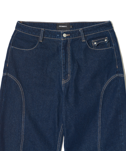 PIECEMAKER(ピースメーカー)の「DIVIDE STITCH BALLOON DENIM PANTS (INDIGO)(デニムパンツ・レディース・その他・MEDIUM/LARGE)」の5枚目の写真
