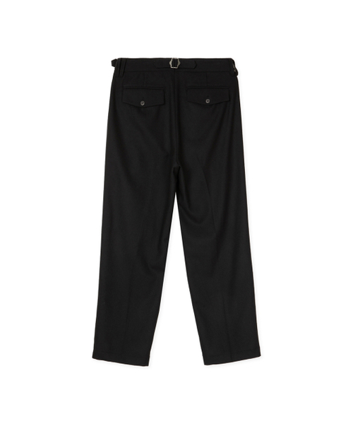 SYNQIA（シンキア）の「アシンメトリックタックディテールグルカトラウザー ブラック（スラックス・メンズ・その他・SMALL/MEDIUM/LARGE）」の2枚目の写真