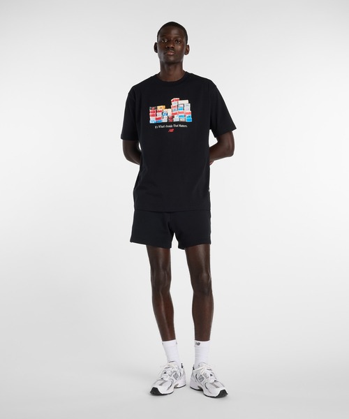 NEW BALANCE(ニューバランス)の「ボックスTシャツ(Tシャツ/カットソー・メンズ・サンドグレー/ブラック/サックスブルー・SMALL/MEDIUM/LARGE/X-LARGE/XX-LARGE)」の6枚目の写真