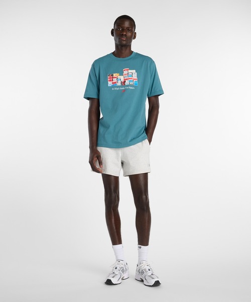NEW BALANCE(ニューバランス)の「ボックスTシャツ(Tシャツ/カットソー・メンズ・サンドグレー/ブラック/サックスブルー・SMALL/MEDIUM/LARGE/X-LARGE/XX-LARGE)」の17枚目の写真