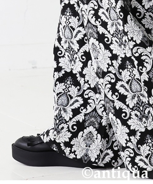 antiqua(アンティカ)の「大柄 ジャガード ワイドパンツ(その他パンツ・レディース・ブラック/マルチ・MEDIUM/LARGE)」の18枚目の写真