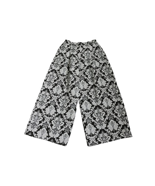 antiqua(アンティカ)の「大柄 ジャガード ワイドパンツ(その他パンツ・レディース・ブラック/マルチ・MEDIUM/LARGE)」の8枚目の写真