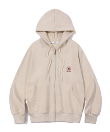 WYSE（ワイズ）の「シンボルロゴフードジップアップベージュ（パーカー）」