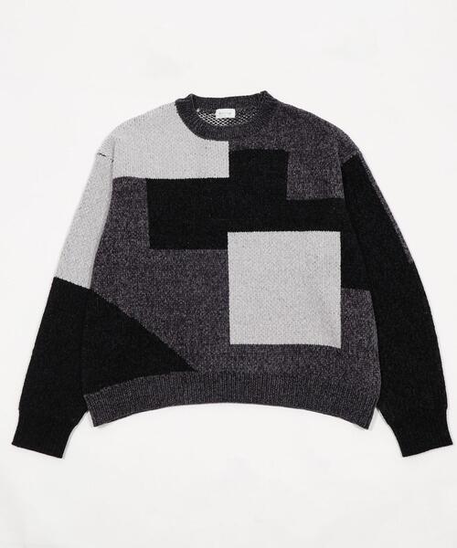 BROWNY（ブラウニー）の「BROWNY/ベロアモールカラーブロックプルオーバー（ニット/セーター・メンズ・チャコールグレー/グレー・MEDIUM/LARGE）」の18枚目の写真