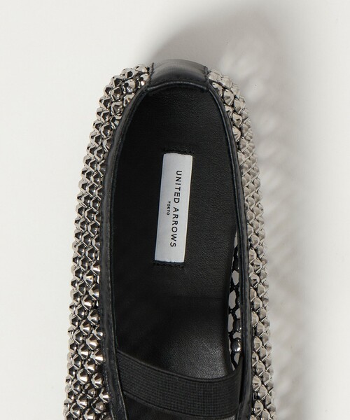 UNITED ARROWS（ユナイテッドアローズ）の「メッシュ ビジュー フラットシューズ（その他シューズ・レディース・ホワイト/ブラック・36h/37/35/35h/36/37h/38）」の15枚目の写真