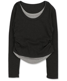 SPINNS | 着回し神レイヤード風デザイントップス(Tシャツ/カットソー)