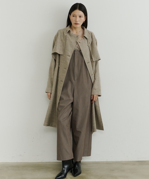 room153（ルームイチゴサン）の「ケープカラートレンチコート（トレンチコート・レディース・ベージュ/グレイッシュベージュ・FREE）」の14枚目の写真