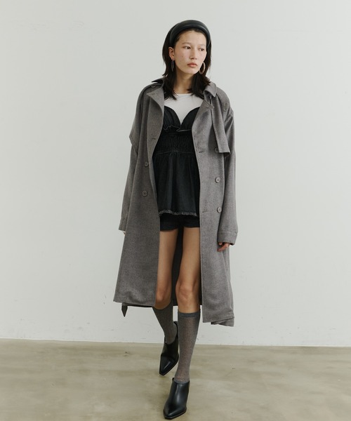 room153（ルームイチゴサン）の「ケープカラートレンチコート（トレンチコート・レディース・ベージュ/グレイッシュベージュ・FREE）」の15枚目の写真
