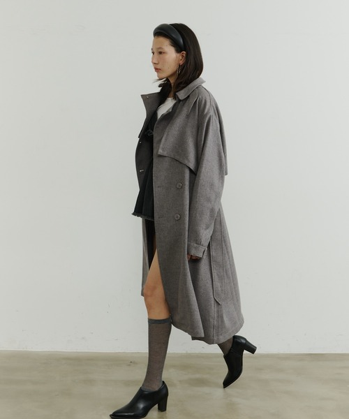 room153（ルームイチゴサン）の「ケープカラートレンチコート（トレンチコート・レディース・ベージュ/グレイッシュベージュ・FREE）」の16枚目の写真