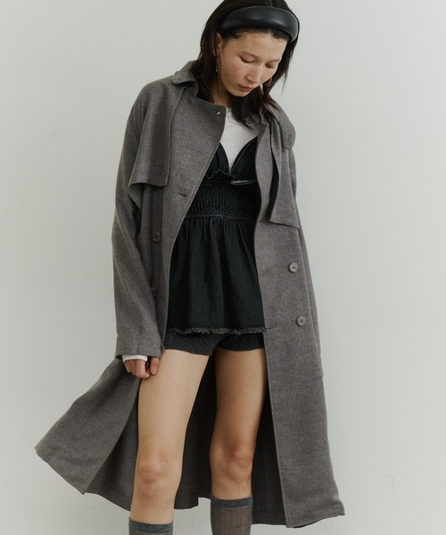 room153（ルームイチゴサン）の「ケープカラートレンチコート（トレンチコート・レディース・ベージュ/グレイッシュベージュ・FREE）」の18枚目の写真