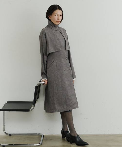 room153（ルームイチゴサン）の「ケープカラートレンチコート（トレンチコート・レディース・ベージュ/グレイッシュベージュ・FREE）」の20枚目の写真