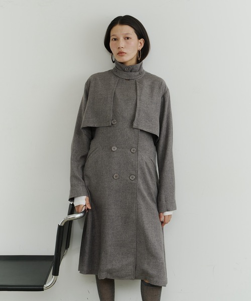 room153（ルームイチゴサン）の「ケープカラートレンチコート（トレンチコート・レディース・ベージュ/グレイッシュベージュ・FREE）」の21枚目の写真
