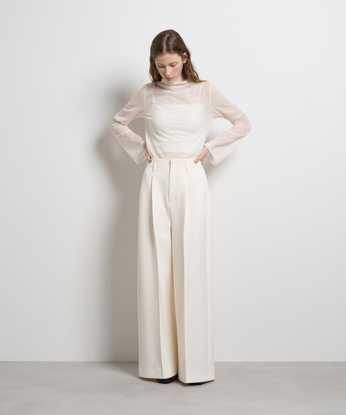 LANVIN en Bleu（ランバンオンブルー）の「トリアセダンボールワイドパンツ（その他パンツ・レディース・ブラック/オフホワイト・36/38）」の3枚目の写真