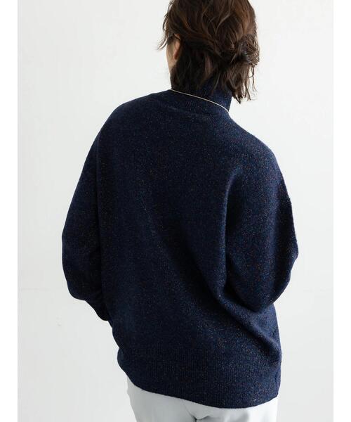 Te chichi（テチチ）の「【宮本茉由着用】MIXラメニット（ニット/セーター・レディース・ネイビー/オフホワイト/ブラック・F）」の8枚目の写真