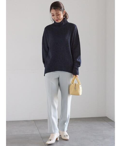 Te chichi（テチチ）の「【宮本茉由着用】MIXラメニット（ニット/セーター・レディース・ネイビー/オフホワイト/ブラック・F）」の10枚目の写真