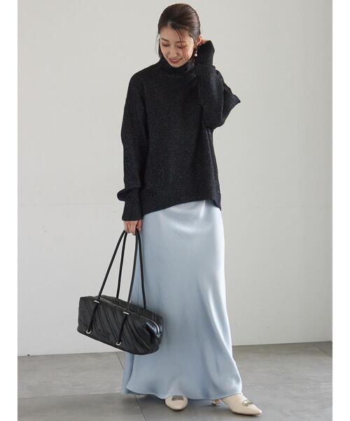 Te chichi（テチチ）の「【宮本茉由着用】MIXラメニット（ニット/セーター・レディース・ネイビー/オフホワイト/ブラック・F）」の17枚目の写真