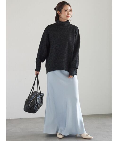 Te chichi（テチチ）の「【宮本茉由着用】MIXラメニット（ニット/セーター・レディース・ネイビー/オフホワイト/ブラック・F）」の18枚目の写真